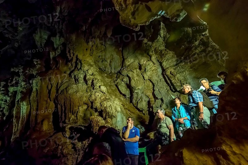 Tourists roam the caves, Caves of the Indians, Cueva del Indio, underground caves with a watercourse river open to tourists, Viñales, Cuba, Central America, Cuba, Caribbean