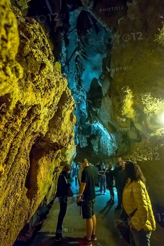 Tourists roam the caves, Caves of the Indians, Cueva del Indio, underground caves with a watercourse river open to tourists, Viñales, Cuba, Central America, Cuba, Caribbean