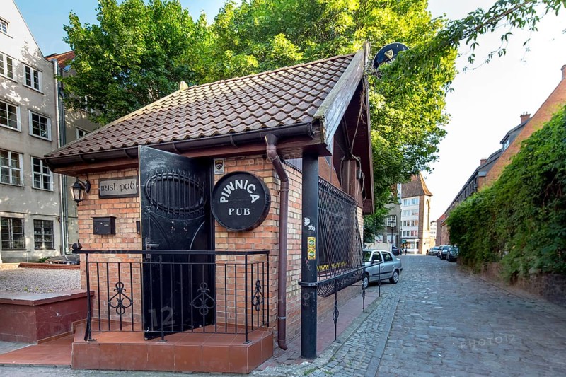 GdaÅsk, Irish Pub, Gdansk, Baltic Sea coast, Baltic Sea, pomorskie, Pomeranian Voivodeship, Poland, Gdansk, PL, Europe, aerial photo, birds-eyes view, aerial photography, aerial photography, overview, bird's eye view