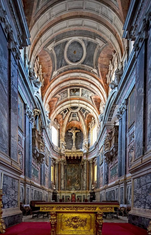 UNESCCO World Heritage Site, Nave of the Cathedral, Sé Catedral de Évora Basílica Sé Catedral de Nossa Senhora da Assunção, Evora, District of Évora, Portugal