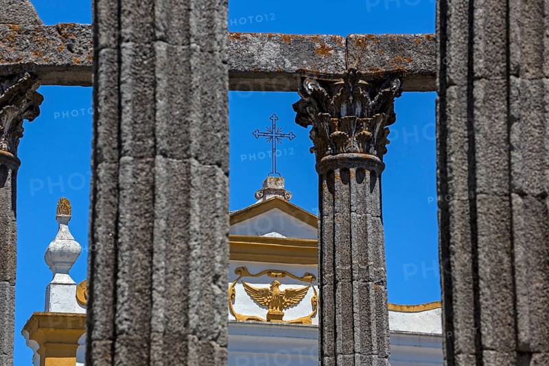 The Temple of Diana in Evora, Evora, Évora district, Portugal