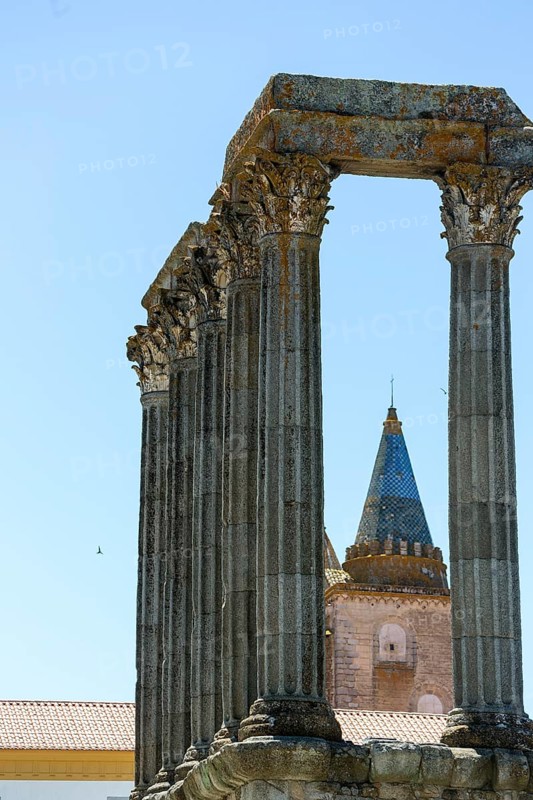 The Temple of Diana in Evora, Evora, Évora district, Portugal