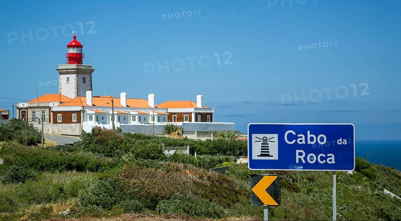 Cabo da Roca lighthouse, westernmost point of the continent of Europe, Lisbon coast, São João das Covas, Lisbon district, Portugal