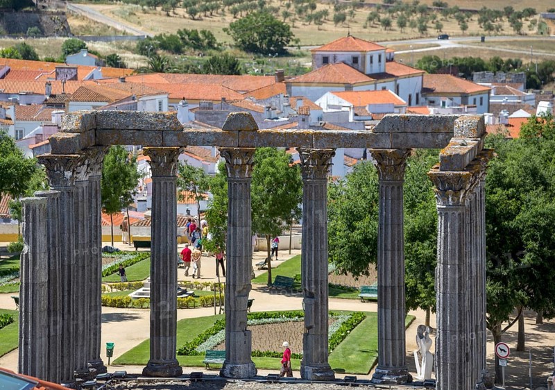The Temple of Diana in Evora, Evora, Évora district, Portugal