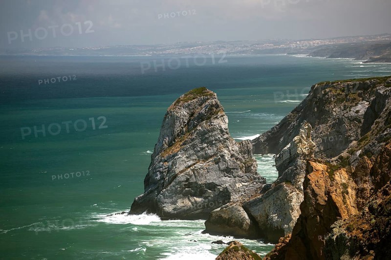Atlantic coast, Cabo da Roca, westernmost point of the continent of Europe, Lisbon coast, São João das Covas, Lisbon district, Portugal