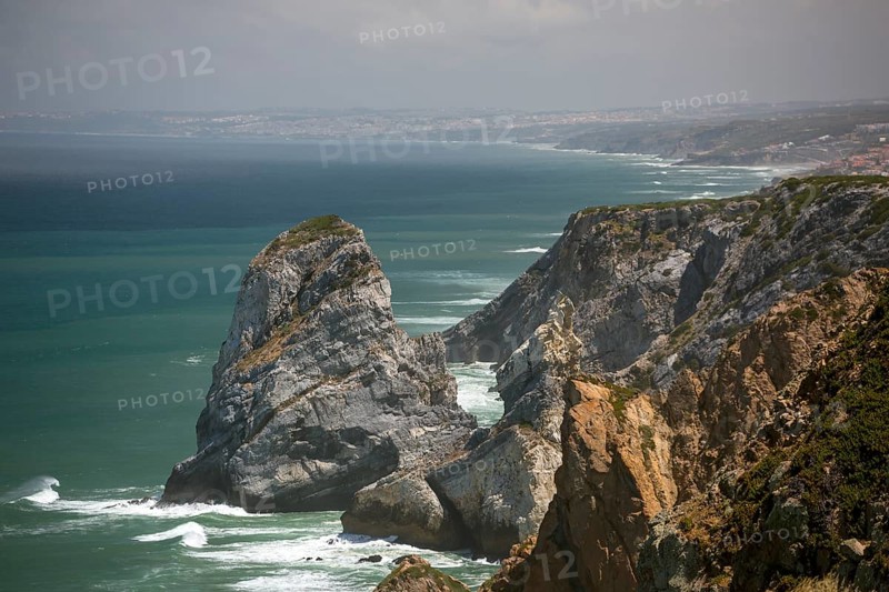 Atlantic coast, Cabo da Roca, westernmost point of the continent of Europe, Lisbon coast, São João das Covas, Lisbon district, Portugal