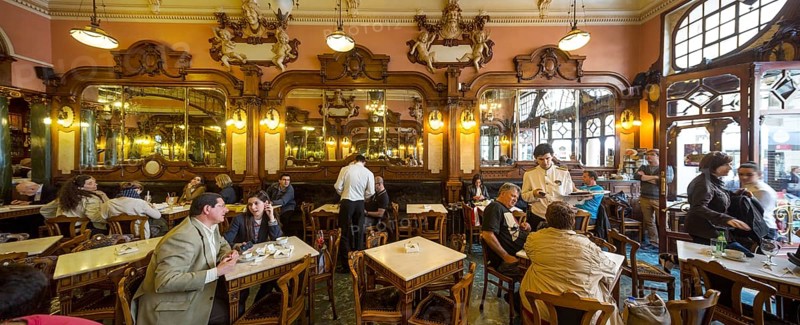 Café Majestic, Art Nouveau café, tavern, panorama, restaurant, Oporto, Porto district, Portugal