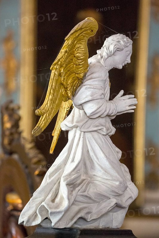 Angel with Golden Wings, Capela dos ossos parede, Chapel of the Bones, Chapel of the Bones, Ossuary in Ã‰vora, Evora, District of Ã‰vora, Portugal