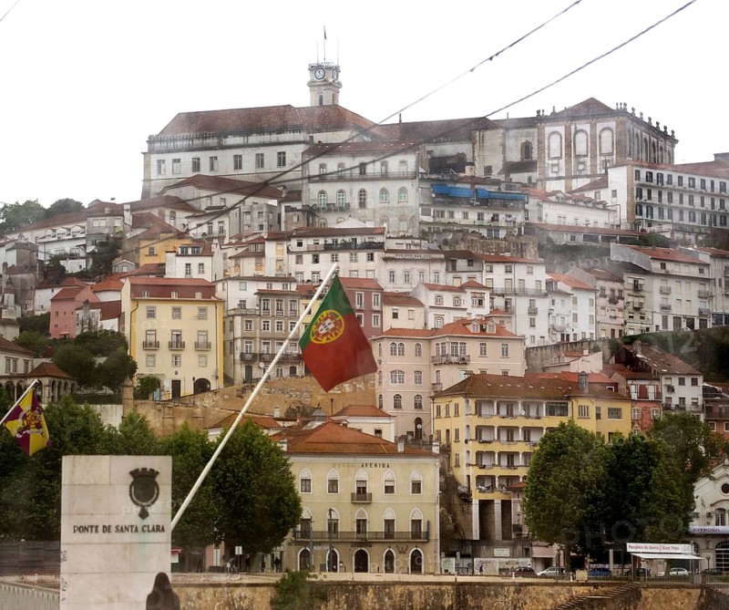 University of Coimbra, Coimbra, Coimbra district, Portugal, Europe, aerial view, birds-eyes view, travel, travel photography