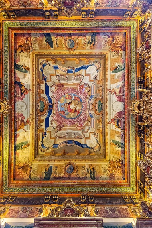 Biblioteca Joanina, historical university library, University of Coimbra, Coimbra, Coimbra district, Portugal, Europe, aerial view, birds-eyes view, Travel, travel photography
