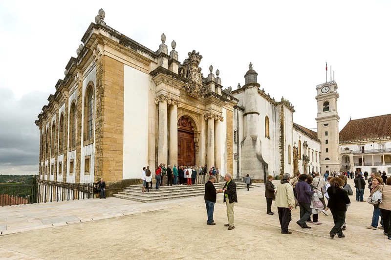 University of Coimbra, Coimbra, Coimbra district, Portugal, Europe, aerial view, birds-eyes view, travel, travel photography