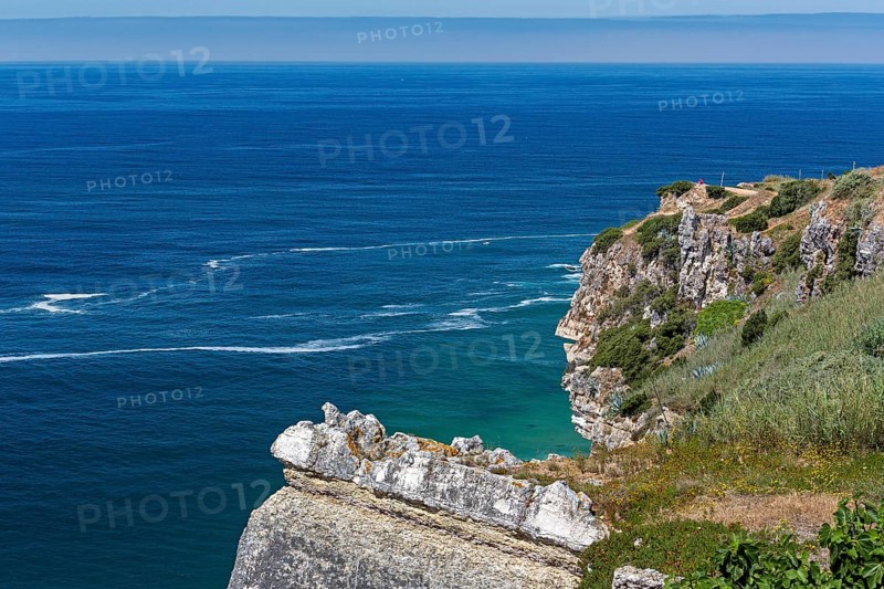 View of the city and bay of Nazaré, Nazaré, Leiria district, Portugal, Europe, Nazaré, aerial view, birds-eyes view, Travel, Travel photography