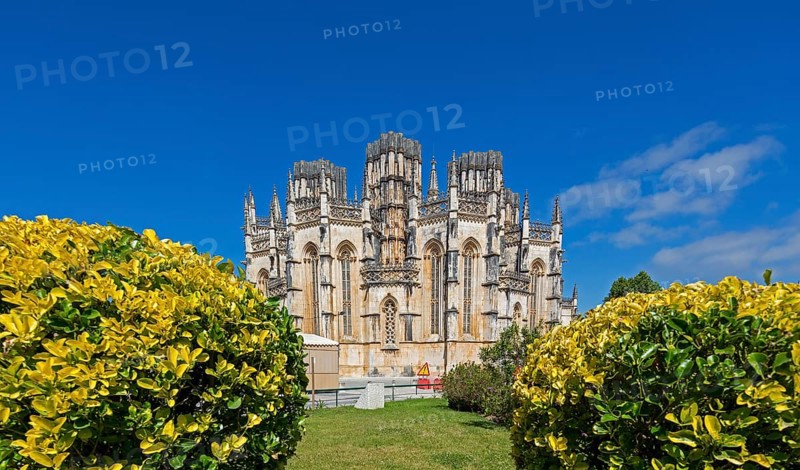 Monastery of Santa Maria da VitÃüria, UNESCO World Heritage Site, Monastery Church of Batalha, Mosteiro da Batalha, Batalha, Leiria District, Portugal, Europe, aerial view, birds-eyes view, Travel, Travel Photography
