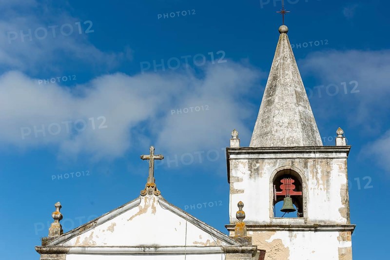 Church of Santa Maria, picturesque small town of Obidos, Ãbidos, Leiria district, Portugal, Europe, Óbidos, aerial view, birds-eyes view, Travel, travel photography
