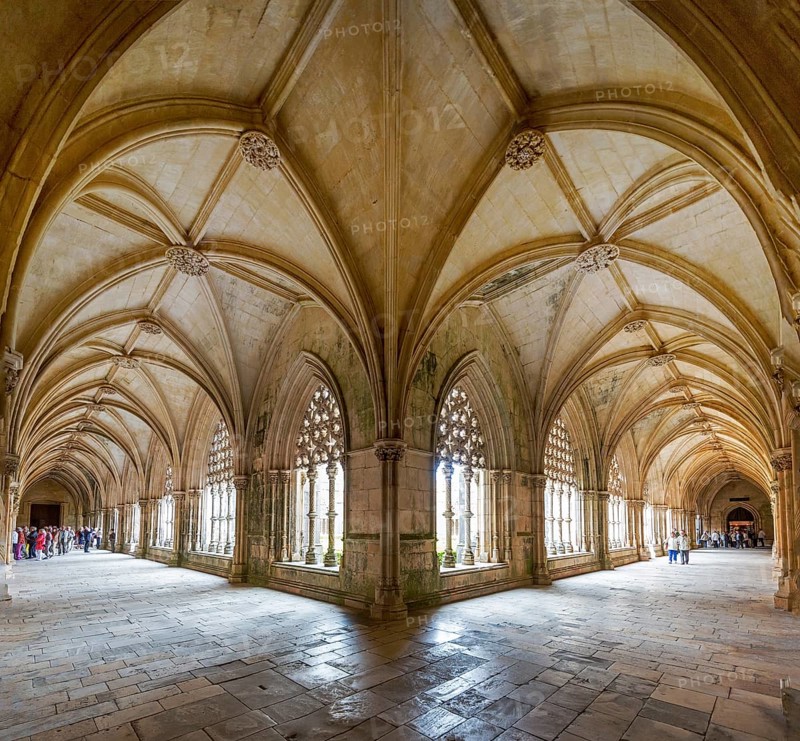 Monastery of Santa Maria da VitÃüria, UNESCO World Heritage Site, Cloister, Monastery Church of Batalha, Mosteiro da Batalha, Batalha, Leiria District, Portugal, Europe, aerial view, birds-eyes view, Travel, Travel Photography