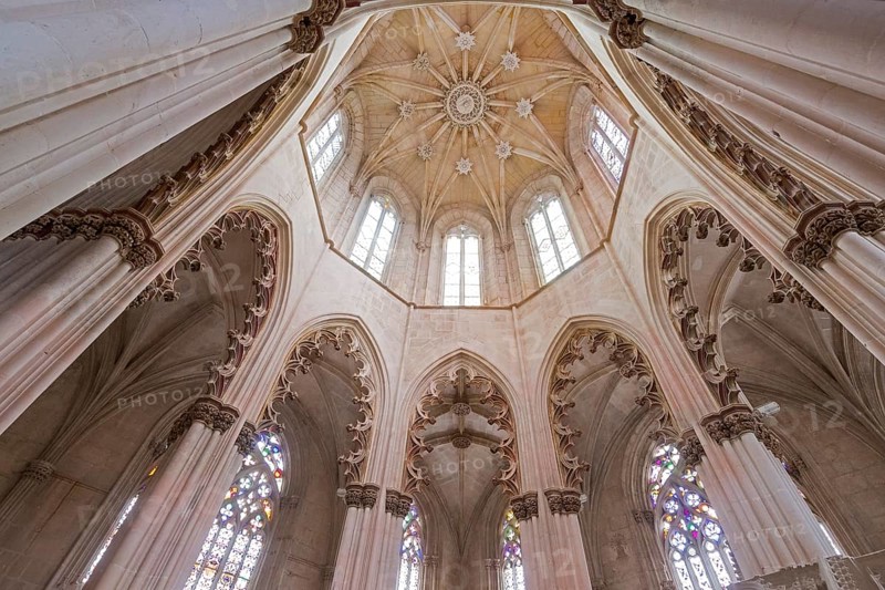 Monastery of Santa Maria da VitÃüria, UNESCO World Heritage Site, Monastery Church of Batalha, Mosteiro da Batalha, Batalha, Leiria District, Portugal, Europe, aerial view, birds-eyes view, Travel, Travel Photography