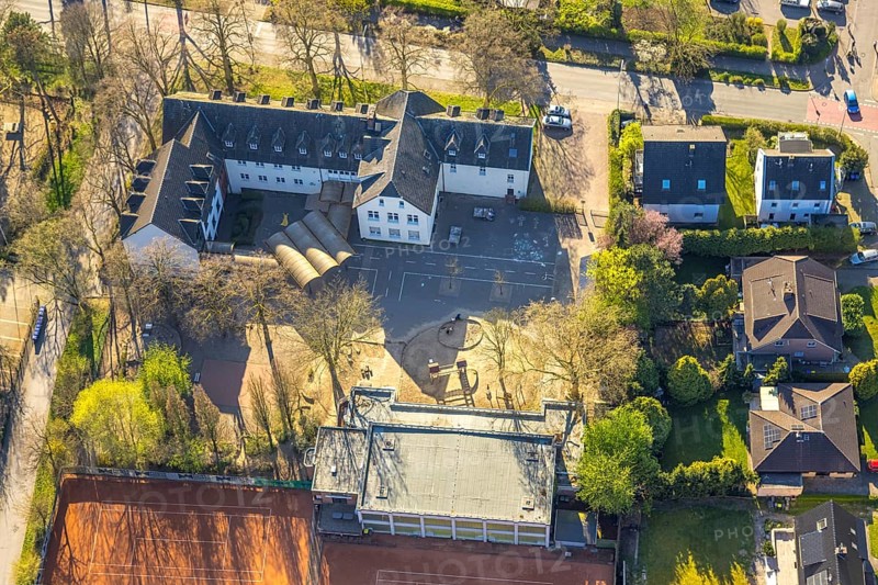 Aerial photo, primary school Auf den Äckern, Bork, Selm, Münsterland, North Rhine-Westphalia, Germany, education, educational institution, DE, Europe, primary school, teaching institute, aerial photography, aerial photography, aerial photography, school, overview, bird's-eye view, birds-eyes view, overview