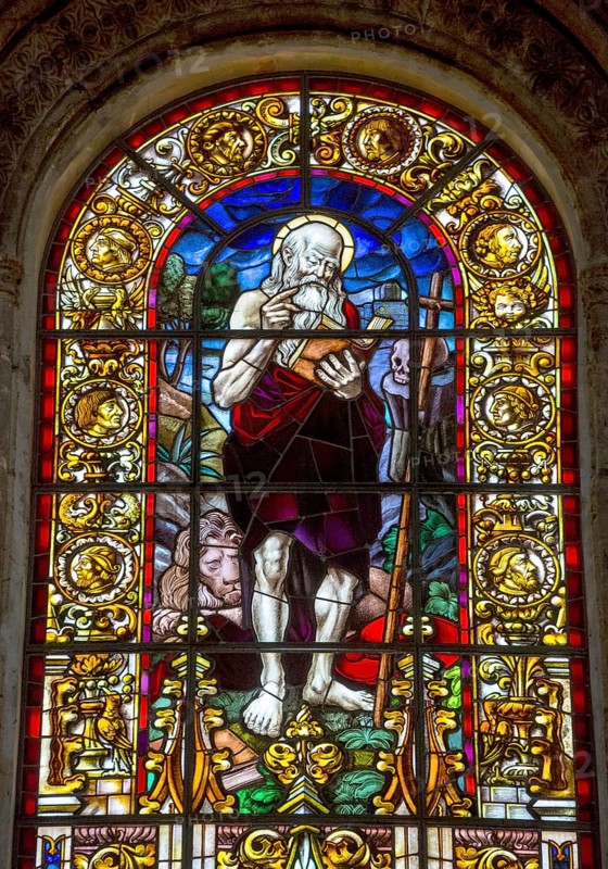 Church windows, Mosteiro dos Jerónimos, UNESCO World Heritage Site, Lisbon, Lisbon District, Portugal