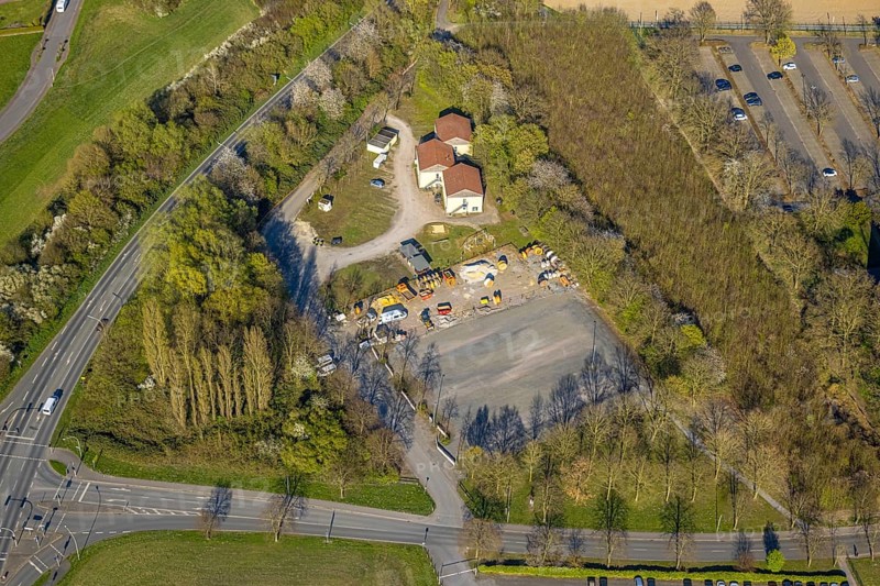 Aerial view, accommodation and construction site, Festplatz Auf dem Südfeld, Bork, Selm, Münsterland, North Rhine-Westphalia, Germany, construction work, construction area, building site, building plots, construction project, construction site, DE, Europe, aerial view, aerial photography, aerial photography, overview, bird's-eye view, overview