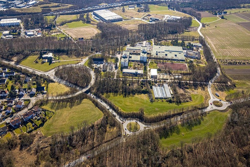 Aerial photo, Berufsbildungswerk Volmarstein, Grundschöttel, Wetter, Ruhr area, North Rhine-Westphalia, Germany, education, educational institution, DE, Europe, teaching institute, aerial photo, aerial photography, aerial photography, school, school centre, overview, bird's-eye view, further education, Wetter (Ruhr), birds-eyes view, overview