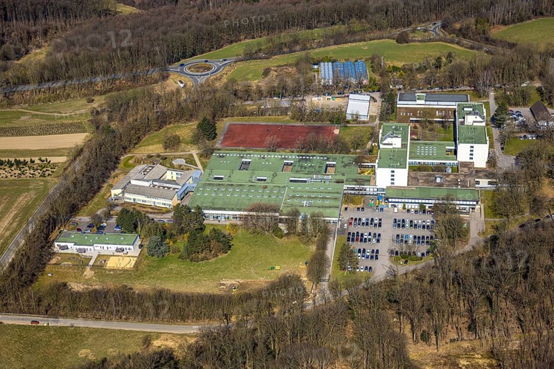 Aerial photo, Berufsbildungswerk Volmarstein, Grundschöttel, Wetter, Ruhr area, North Rhine-Westphalia, Germany, education, educational institution, DE, Europe, teaching institute, aerial photo, aerial photography, aerial photography, school, school centre, overview, bird's-eye view, further education, Wetter (Ruhr), birds-eyes view, overview