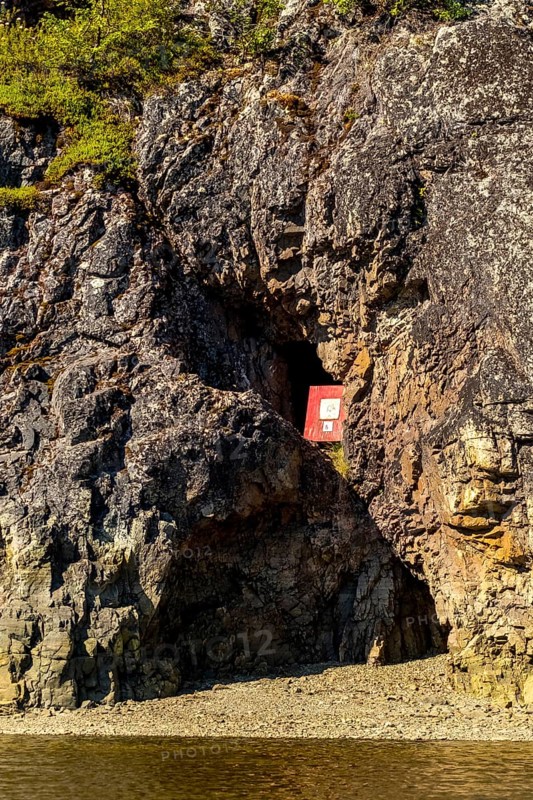 Rocky coast, cave entrance, bowøynes, Finnmark, Norway, Scandinavia, Europe, adventure trip, bowøynes, rock faces, tourism, Hurtigruten, Hurtigruten trip, cruise, coast, NOR, trip, destination, sign, sea trip, sightseeing, tourism, Norwegian, Scandinavian, touristic