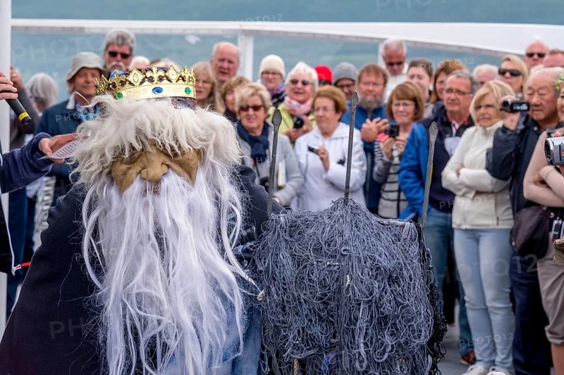 Troll on a ship, tourist, Vangsvik, Troms, Norway, Scandinavia, Europe, adventure travel, tourism, Hurtigruten, Hurtigruten voyage, cruise, crown, NOR, journey, destination, sea voyage, sightseeing, tourism, Troll King, Norwegian, Scandinavian, touristic