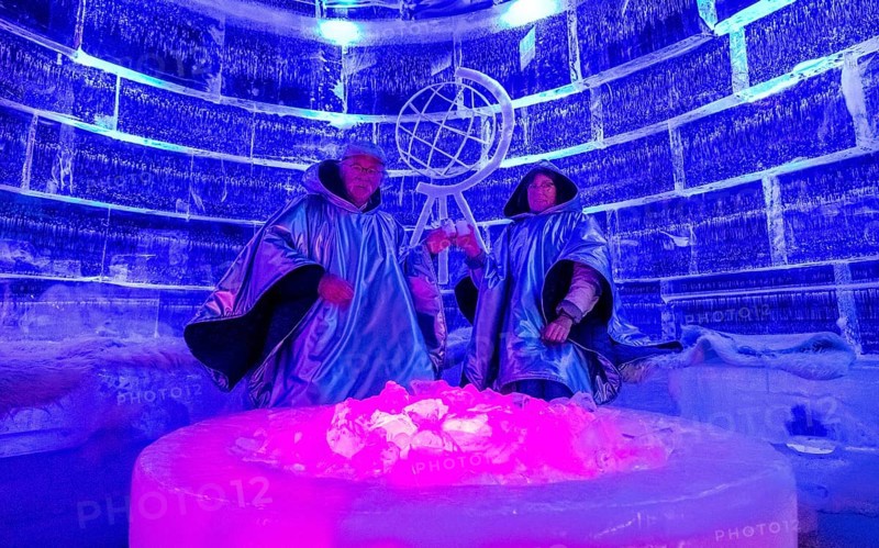 Artico Ice Bar Honningsvåg, tourists, Måsøy, Finnmark, Norway, Scandinavia, Europe, adventure travel, ice bar, tourism, drinks, Hurtigruten, Hurtigruten trip, Jutta and Hans, cruise, Måsøy, NOR, travel, destination, sea trip, sightseeing, Sjøgata, tourism, lined cape, Norwegian, Scandinavian, touristic
