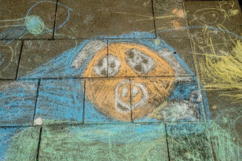Street painting, chalk paintings on pavement, children's picture, pavement painting, Trondheim, Trøndelag, Norway, Scandinavia, Europe, adventure travel, tourism, Hurtigruten, Hurtigruten voyage, cruise, art, NOR, travel, destination, sea voyage, sightseeing, tourism, Trøndelag, Norwegian, Scandinavian, touristic