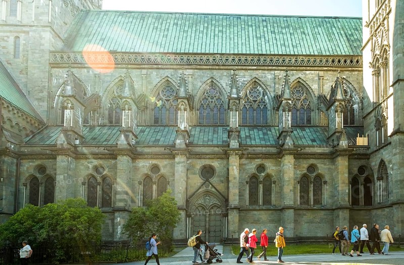 Nidaros Cathedral, Cathedral, Trondheim, Trøndelag, Norway, Scandinavia, Europe, adventure trip, Office of the President of the Norwegian Bishops' Conference, place of worship, Domkirke, tourism, religious community, place of worship, Hurtigruten, Hurtigruten cruise, church, parish, denomination, Kongsgårdsgata, cruise, NOR, national shrine, travel, destination, religion, sea voyage, sightseeing, tourism, Trøndelag, gothic architecture, Norwegian, Scandinavian, touristic