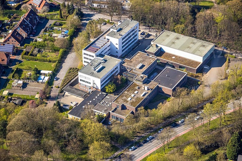 Aerial photo, Freiherr-vom-Stein Berufskolleg, Werne, Ruhr area, North Rhine-Westphalia, Germany, education, educational institution, DE, Europe, educational institute, aerial photography, aerial photography, aerial photography, Münsterland, school, overview, bird's eye view, berufss, birds-eyes view, overview