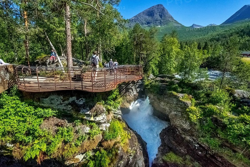 Gudbrandsjuvet canyon, Valldøla river, viewing platform, Valldal, Tafjord, Møre og Romsdal, Norway, Scandinavia, Europe, adventure trip, viewpoint, tourism, Hurtigruten, Hurtigruten trip, cruise, Møre og Romsdal, NOR, natural landscape, journey, destination, sea trip, sight, sightseeing, tourism, water canyon, Norwegian, Scandinavian, touristic