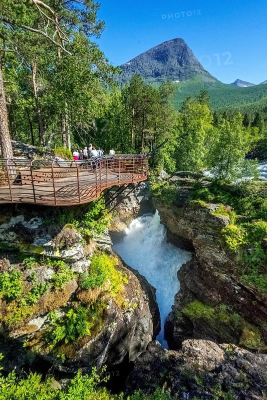 Gudbrandsjuvet canyon, Valldøla river, viewing platform, Valldal, Tafjord, Møre og Romsdal, Norway, Scandinavia, Europe, adventure trip, viewpoint, tourism, Hurtigruten, Hurtigruten trip, cruise, Møre og Romsdal, NOR, natural landscape, journey, destination, sea trip, sight, sightseeing, tourism, water canyon, Norwegian, Scandinavian, touristic