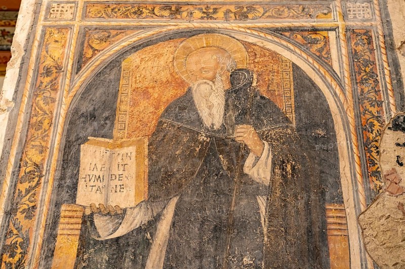 Fresco in the crypt of the Cathedral of Santa Maria Annunziata in Otranto, Apulia, Italy
