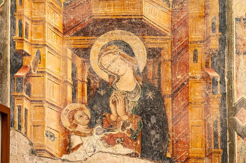 Fresco in the crypt of the Cathedral of Santa Maria Annunziata in Otranto, Apulia, Italy