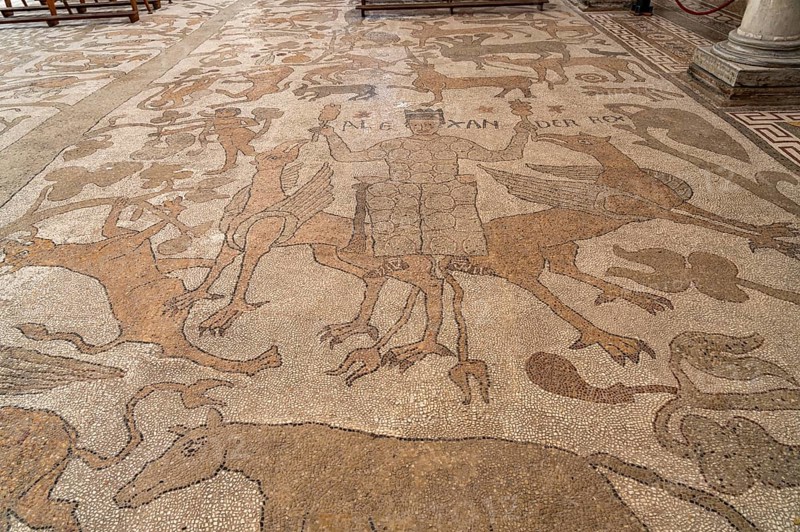 Floor mosaics in the Cathedral of Santa Maria Annunziata in Otranto, Apulia, Italy