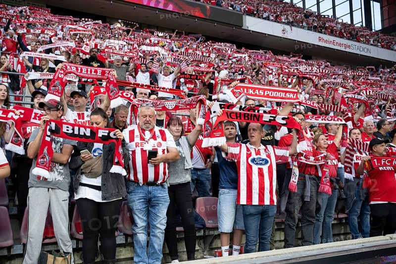 (DFL/DFB REGULATES PROHIBIT ANY USE OF PHOTOGRAPHS AS IMAGE SEQUENCES AND/OR QUASI-VIDEO), RheinEnergieStadion, Cologne, North Rhine-Westphalia, Fans, 1st Bundesliga, 1.FC Köln, SC Freiburg on 31/08/2025 at the RheinEnergieStadion in Cologne Germany