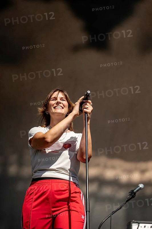 Eva Briegel, singer of the band Juli at the Superbloom Festival, day 2 in the Olympiapark, Munich, 31-08.2025