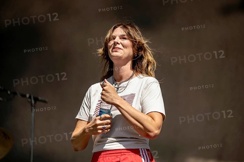 Eva Briegel, singer of the band Juli at the Superbloom Festival, day 2 in the Olympiapark, Munich, 31-08.2025