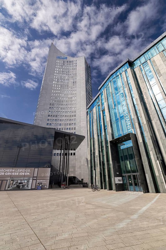 City skyscraper at Augustusplatz, Saxony, Germany, 26 August 2025 < english> City skyscraper at Augustusplatz, Saxony, August 26, 2025