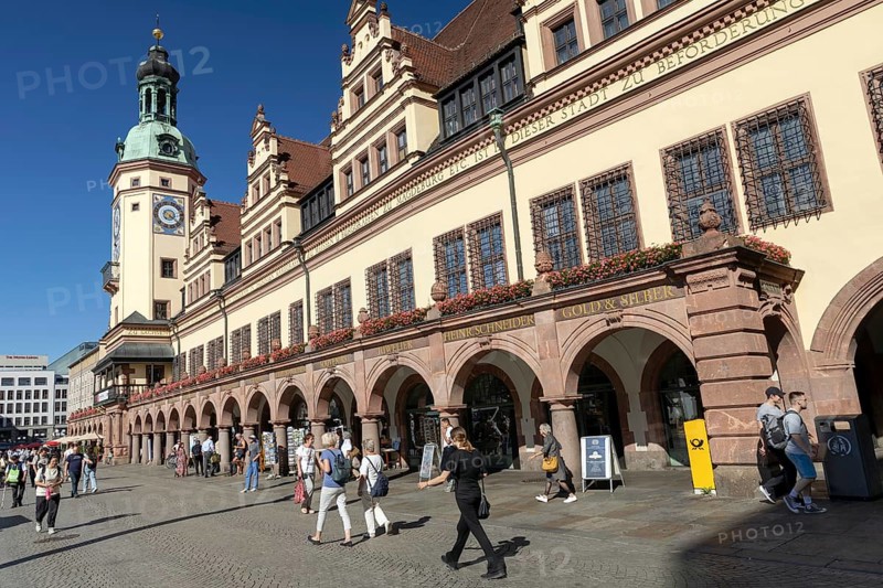 Old Town Hall on Market Square, Leipzig, Saxony, Germany, 26 August 2025 < english> Market Square, Saxony, August 26, 2025