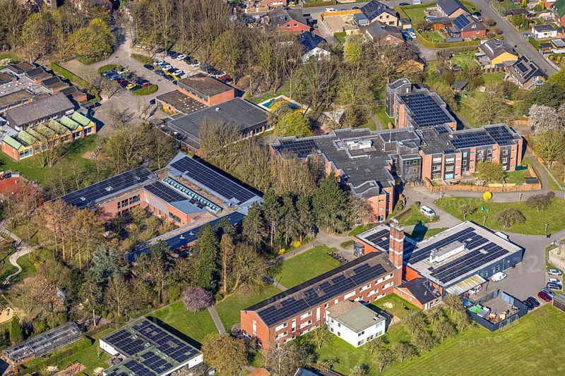 Aerial photo, Vestische Caritas-Kliniken GmbH Kinderheilstätte, Nordkirchen, Münsterland, North Rhine-Westphalia, Germany, education, educational institution, DE, Europe, healthcare, hospital, clinic, clinic centre, hospital, teaching institute, aerial photography, aerial photography, aerial photography, medical facility, medical aid, school, overview, bird's-eye view, overview, medical care