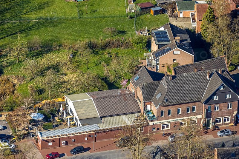 Aerial photo, Plettenberger Hof Hotel and Restaurant, Nordkirchen, Münsterland, North Rhine-Westphalia, Germany, DE, Europe, gastronomy, hotel, aerial photo, aerial photography, aerial photography, overview, bird's eye view, birds-eyes view, overview