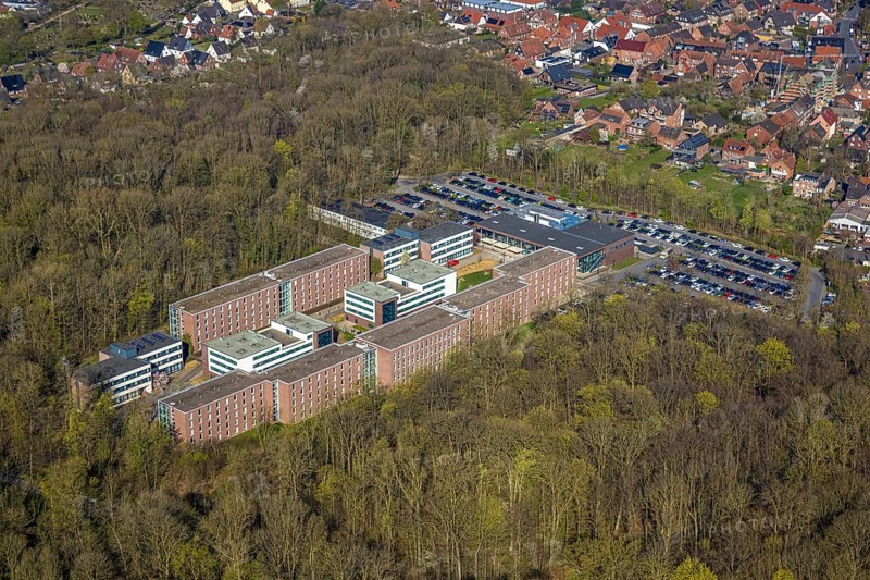 Aerial photograph, North Rhine-Westphalia School of Finance, at Nordkirchen Castle, Nordkirchen, Münsterland, North Rhine-Westphalia, Germany, education, educational institution, DE, Europe, finance, educational institute, aerial photograph, aerial photography, aerial photography, school, overview, bird's-eye view, overview