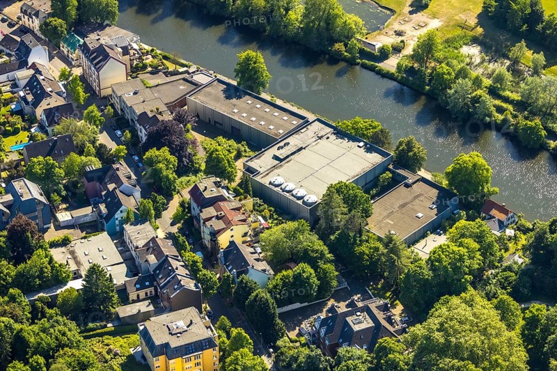 Aerial view, Waterworks Dohne, Old Town I - Southwest, Mülheim an der Ruhr, Ruhr area, North Rhine-Westphalia, Germany, DE, Europe, aerial view, aerial photography, aerial photography, overview, bird's eye view, birds-eyes view, overview