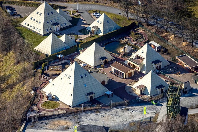 Aerial view, Galileo Park, Sauerland Pyramids, Meggen, Lennestadt, Sauerland, North Rhine-Westphalia, Germany, DE, Europe, aerial view, aerial photography, aerial photography, sight, overview, bird's-eye view, overview
