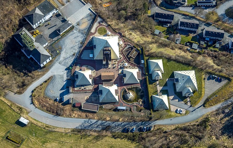 Aerial view, Galileo Park, Sauerland Pyramids, Meggen, Lennestadt, Sauerland, North Rhine-Westphalia, Germany, DE, Europe, aerial view, aerial photography, aerial photography, sight, overview, bird's-eye view, overview