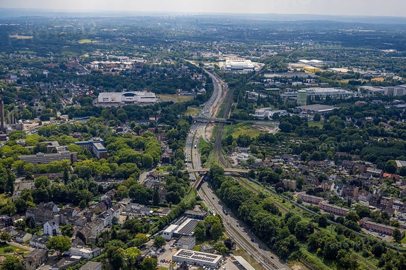 Aerial view, large construction site motorway junction Herne with tunnel construction, motorway A43 between Recklinghausen Emscher- and Rhein-Herne-Kanal overpass and exit Bochum Riehmke, motorway A42, Baukau-West, Herne, Ruhr area, North Rhine-Westphalia, Germany, construction work, construction area, building site, building plots, construction project, building site, Europe, large construction site #Herne #aerial view #aerial photography #aerial photography #aerial photography #North Rhine-Westphalia #North Rhine-Westphalia #Ruhr area #overview #bird perspective
