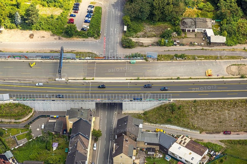 Aerial view, large construction site motorway junction Herne with tunnel construction, motorway A43 between Recklinghausen Emscher- and Rhein-Herne-Kanal overpass and exit Bochum Riehmke, motorway A42, Baukau-West, Herne, Ruhr area, North Rhine-Westphalia, Germany, construction work, construction area, building site, building plots, construction project, building site, Europe, large construction site #Herne #aerial view #aerial photography #aerial photography #aerial photography #North Rhine-Westphalia #North Rhine-Westphalia #Ruhr area #overview #bird perspective
