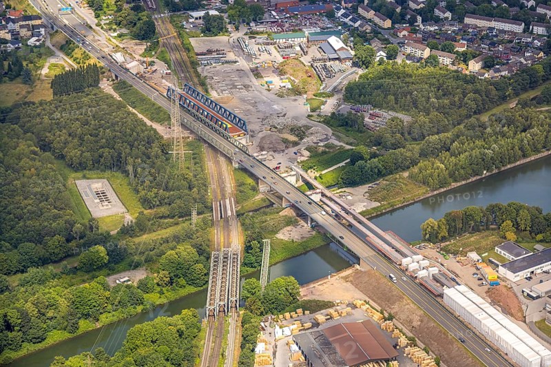 Aerial view, large construction site motorway junction Herne with tunnel construction, motorway A43 between Recklinghausen Emscher- and Rhein-Herne-Kanal overpass and exit Bochum Riehmke, motorway A42, Baukau-West, Herne, Ruhr area, North Rhine-Westphalia, Germany, construction work, construction area, building site, building plots, construction project, building site, Europe, large construction site #Herne #aerial view #aerial photography #aerial photography #aerial photography #North Rhine-Westphalia #North Rhine-Westphalia #Ruhr area #overview #bird perspective